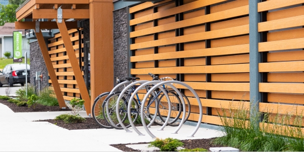 Wishbone 2 Space Loop Bike Racks at Skygreen Apartments in West Kelowna BC
